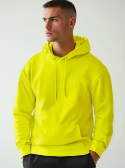 Best Herren Kapuzenpullover Gelb-Neon JS/2009Z Herren Sweatshirts Ohne Print | Kapuzenpullover