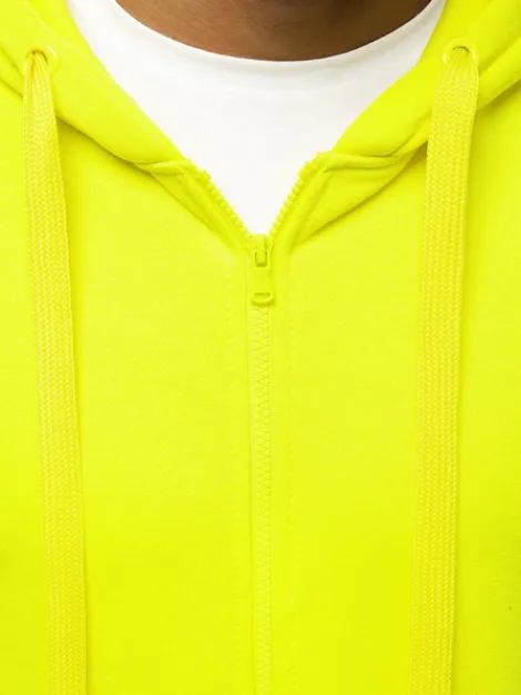 Online Herren Kapuzenpullover Gelb-Neon JS/2008 Herren Kapuzenpullover | Sweatjacken