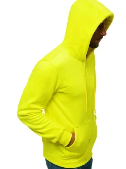 Online Herren Kapuzenpullover Gelb-Neon JS/2008 Herren Kapuzenpullover | Sweatjacken
