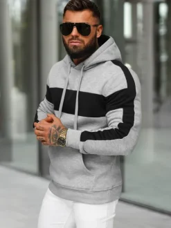 Fashion Herren Kapuzenpullover JS/8B1309/2 Herren Sweatshirts Ohne Print | Kapuzenpullover
