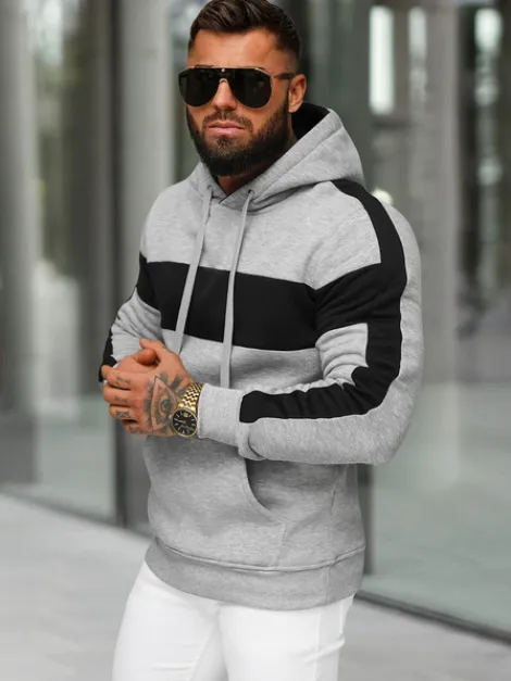 Fashion Herren Kapuzenpullover JS/8B1309/2 Herren Sweatshirts Ohne Print | Kapuzenpullover