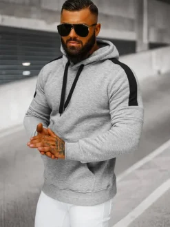 Fashion Herren Kapuzenpullover JS/8B1318/2 Herren Sweatshirts Ohne Print | Kapuzenpullover