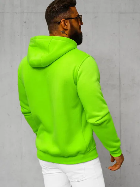 Online Herren Kapuzenpullover Grün-Neon JS/2008Z Herren Kapuzenpullover | Sweatjacken