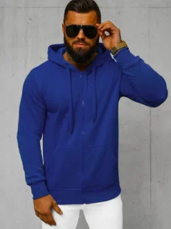 Sale Herren Kapuzenpullover Kobalt JS/2008Z Herren Kapuzenpullover | Sweatjacken