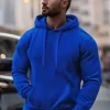 Outlet Herren Kapuzenpullover Kobalt JS/2009Z Herren Sweatshirts Ohne Print | Kapuzenpullover