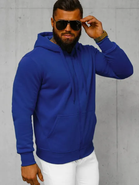 Sale Herren Kapuzenpullover Kobalt JS/2008Z Herren Kapuzenpullover | Sweatjacken