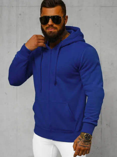Sale Herren Kapuzenpullover Kobalt JS/2008Z Herren Kapuzenpullover | Sweatjacken