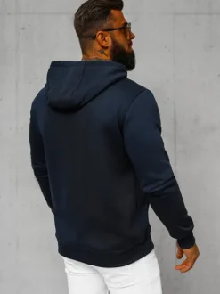 New Herren Kapuzenpullover Marineblau JS/2008Z Herren Sweatjacken | Kapuzenpullover