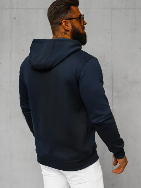 New Herren Kapuzenpullover Marineblau JS/2008Z Herren Sweatjacken | Kapuzenpullover
