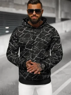 Outlet Herren Kapuzenpullover JS/8B1235/3 Herren Sweatshirts Mit Print | Kapuzenpullover