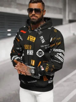 Outlet Herren Kapuzenpullover JS/8B1250/3 Herren Sweatshirts Mit Print | Kapuzenpullover
