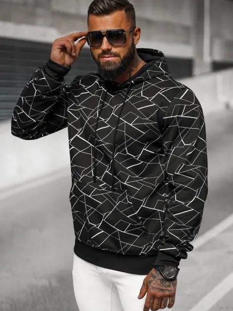 Outlet Herren Kapuzenpullover JS/8B1235/3 Herren Sweatshirts Mit Print | Kapuzenpullover