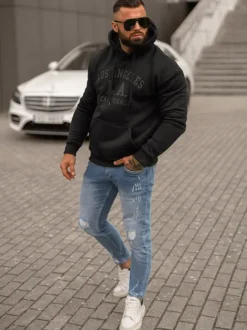 Outlet Herren Kapuzenpullover JS/8B1356/3 Herren Sweatshirts Mit Print | Kapuzenpullover