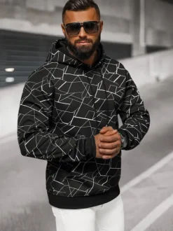Outlet Herren Kapuzenpullover JS/8B1235/3 Herren Sweatshirts Mit Print | Kapuzenpullover