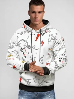 New Herren Kapuzenpullover JS/8B1223/1Z Herren Sweatshirts Mit Print | Kapuzenpullover