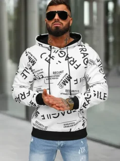 Best Herren Kapuzenpullover JS/8B1255/1 Herren Sweatshirts Mit Print | Kapuzenpullover
