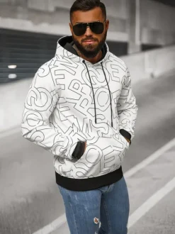 Discount Herren Kapuzenpullover JS/8B1232/1 Herren Sweatshirts Mit Print | Kapuzenpullover