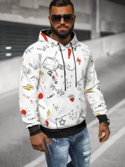 Outlet Herren Kapuzenpullover JS/8B1223/1 Herren Sweatshirts Mit Print | Kapuzenpullover