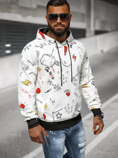 Outlet Herren Kapuzenpullover JS/8B1223/1 Herren Sweatshirts Mit Print | Kapuzenpullover