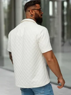 Fashion Herren Kurzarmhemd O/B2257 Herren Kurzarmhemden | Freizeithemden