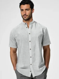 Fashion Herren Kurzarmhemd O/V161 Herren Kurzarmhemden | Stehkragenhemden