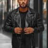 Online Herren Lederjacke JS/11Z8067Z Herren Lederjacken | Übergangsjacken