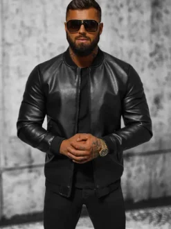 New Herren Lederjacke JS/11Z8105 Herren Lederjacken | Bomberjacken