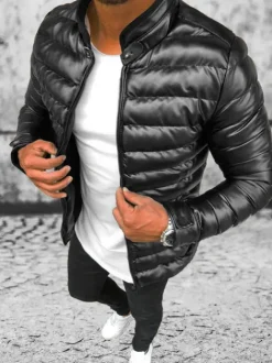 Hot Herren Lederjacke O/M796Z Herren Steppjacken | Lederjacken