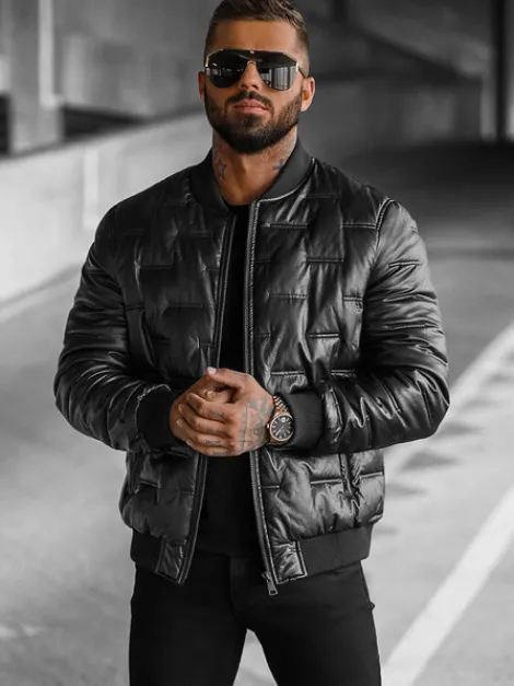Discount Herren Lederjacke O/11Z8099Z Herren Steppjacken | Lederjacken