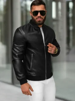 Fashion Herren Lederjacke JS/11Z8107 Herren Lederjacken | Bomberjacken