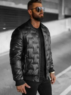 Discount Herren Lederjacke O/11Z8099Z Herren Steppjacken | Lederjacken
