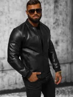 New Herren Lederjacke JS/11Z8105 Herren Lederjacken | Bomberjacken