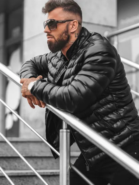 Fashion Herren Lederjacke O/M796 Herren Steppjacken | Lederjacken