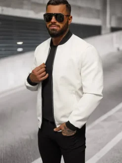 Hot Herren Lederjacke O/88120 Herren Lederjacken | Bomberjacken