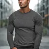 Sale Herren Longsleeve Dunkelgrau JS/2088 Herren Longsleeves Ohne Motiv