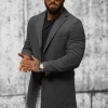 Fashion Herren Mantel Anthrazit JB/1047Z Herren Mäntel