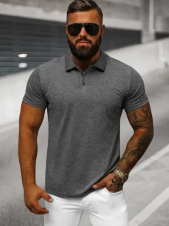 Hot Herren Poloshirt Anthrazit JS/8T80/5Z Herren Poloshirts | T-shirts Ohne Print