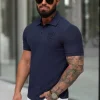 New Herren Poloshirt Dunkelblau NB/MT3142 Herren Poloshirts | T-shirts Ohne Print