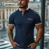 Discount Herren Poloshirt Dunkelblau O/M2816 Herren Poloshirts | T-shirts Ohne Print