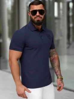 New Herren Poloshirt Dunkelblau NB/MT3142 Herren Poloshirts | T-shirts Ohne Print