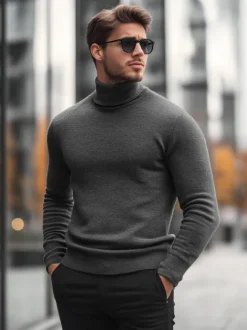 Online Herren Pullover Anthrazit O/GM303Z Herren Strickpullover