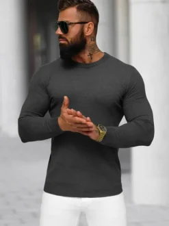 Outlet Herren Pullover Anthrazit NB/MMB602/3Z Herren Strickpullover