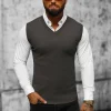 New Herren Pullover Anthrazit NB/MM6005/3Z Herren Ärmellos | Strickpullover