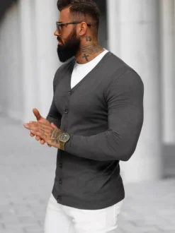 Clearance Herren Pullover Anthrazit NB/MM6006/3Z Herren Strickjacken | Strickpullover