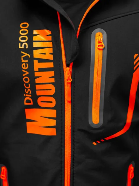 Outlet Herren Softshell Jacke schwarz und orange JS/HH026/1 Herren Softshelljacken | Übergangsjacken