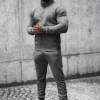 Hot Herren Sportanzug Anthrazit JS/68C10385/5Z Herren Trainingsanzüge Ohne Print