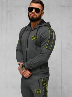 Sale Herren Sportanzug Anthrazit O/FF3562AB Herren Trainingsanzüge Mit Print