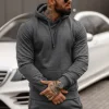 Outlet Herren Sportanzug Anthrazit JS/68C10381/5Z Herren Trainingsanzüge Ohne Print