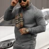 Fashion Herren Sportanzug Anthrazit JS/68C10385/5Z Herren Trainingsanzüge Ohne Print