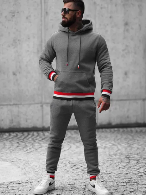 Clearance Herren Sportanzug Anthrazit JS/8C60/5 Herren Trainingsanzüge Ohne Print